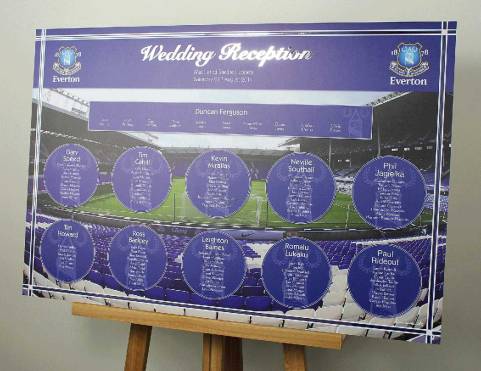 Everton Wedding table plan