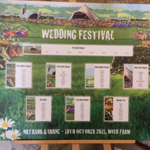 Glastonbury wedding table plan
